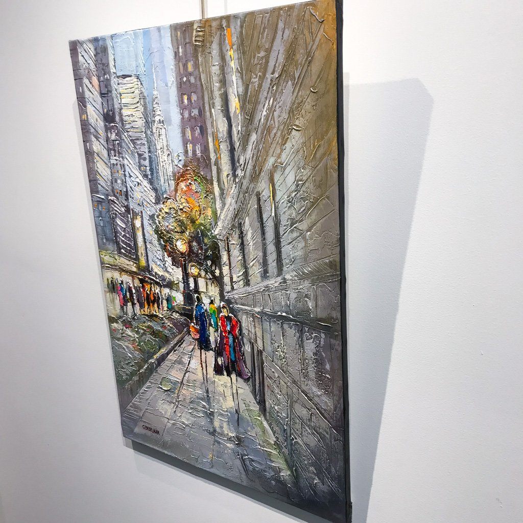 Strolling NYC | 36" x 24" Acrylic on Canvas Irene Gendelman