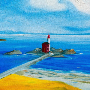 Glenn Payan Study Rodd Hill, Fisgard Lightstation | 12" x 24" Oil on Canvas