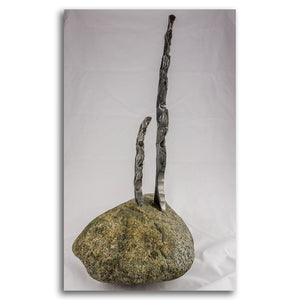 Paul Reimer Summer Wind | 25" x 12" Forged Iron and Stone
