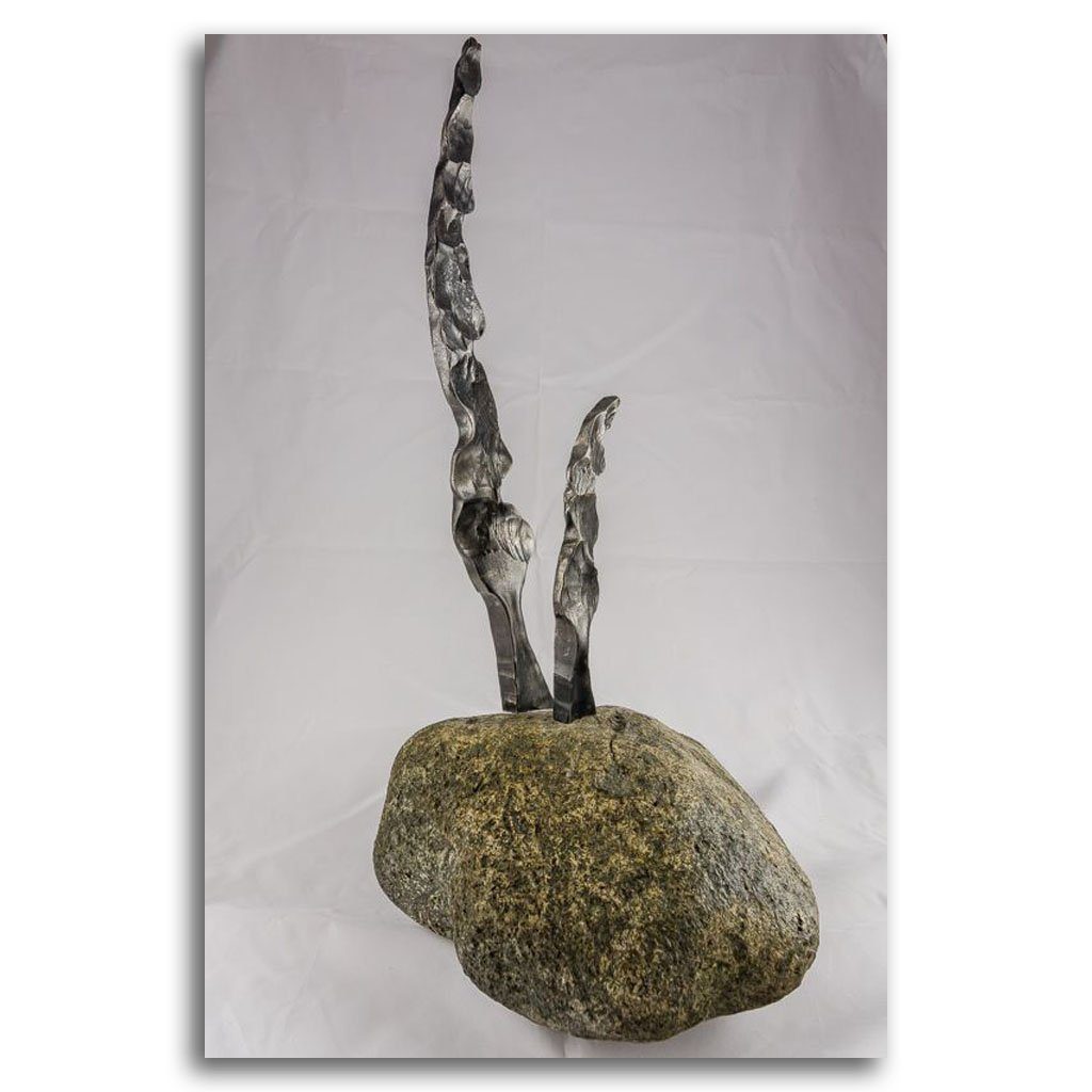 Paul Reimer Summer Wind | 25" x 12" Forged Iron and Stone