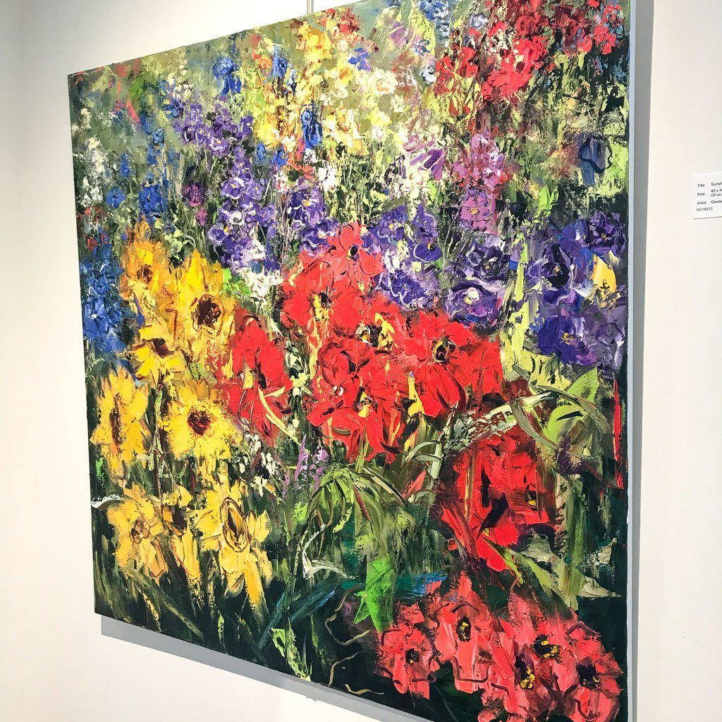 Sunshine Meadow | 40" x 40" Oil on Canvas Gerda Marschall