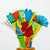 Table Top Bouquet "Blue Flower" | 19" x 10" Hand fused glass with metal stand Tammy Hudgeon