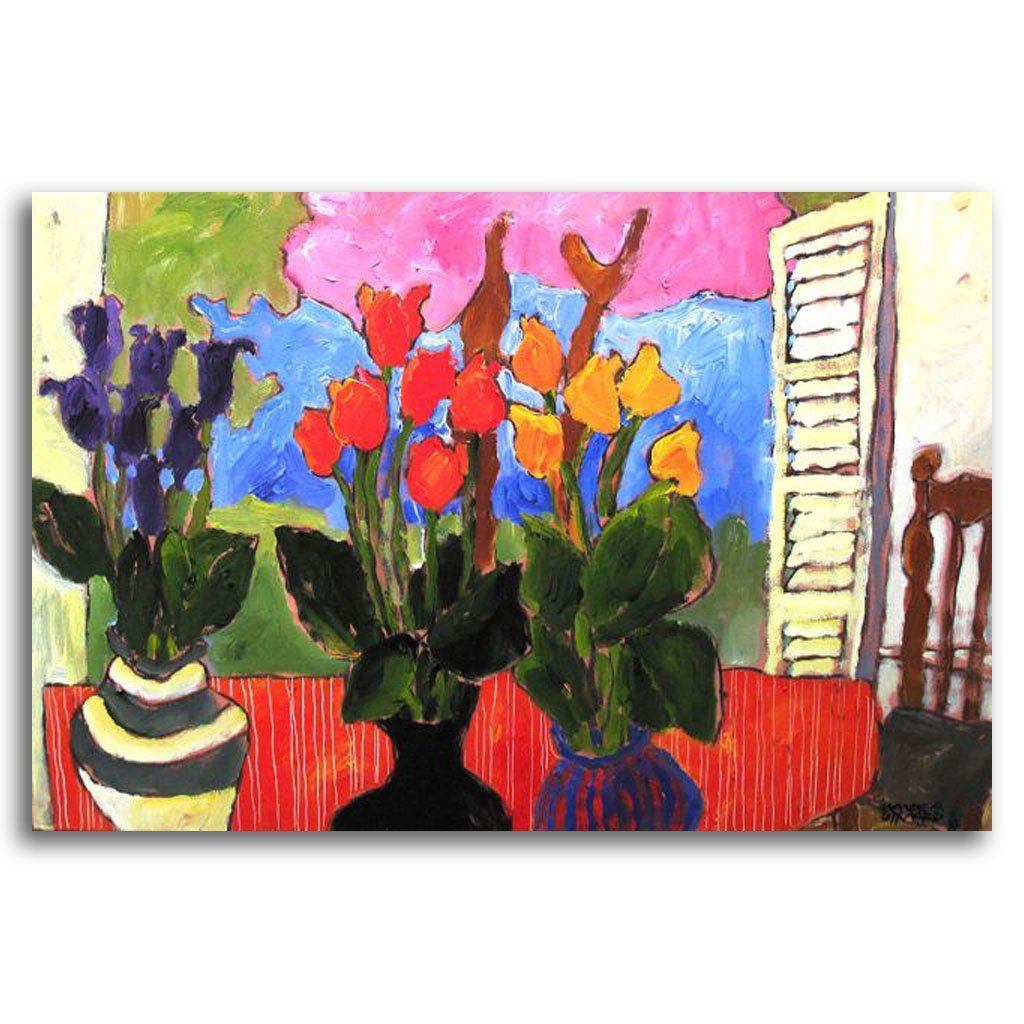 Claude A Simard Three Colours of Spring | 24" x 36" Acrylic on Canvas