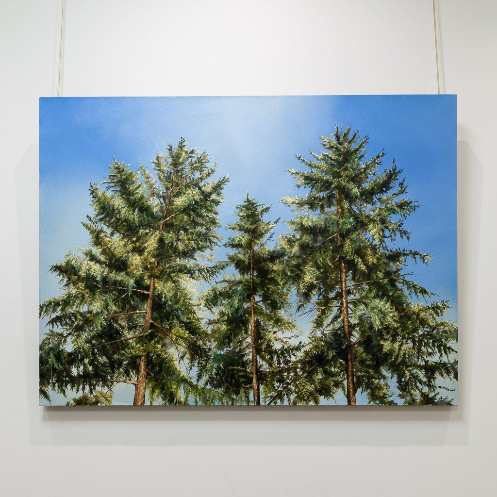 Richard Cole Three Trees | 40&quot; x 54&quot; Oil on Canvas Horizontal / Edmonton AB
