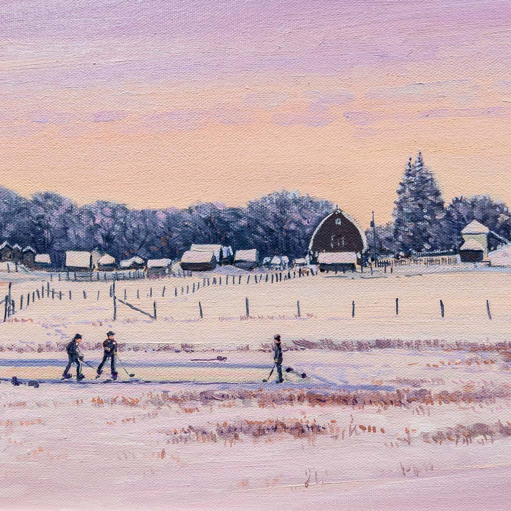We finished our chores | 12" x 24" Oil on Canvas Peter Shostak