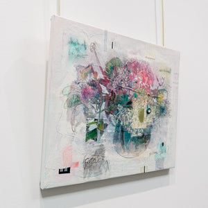 Maryann Hendriks Which of us has not remained forever prison-pent? | 20" x 24" Mixed Media on canvas