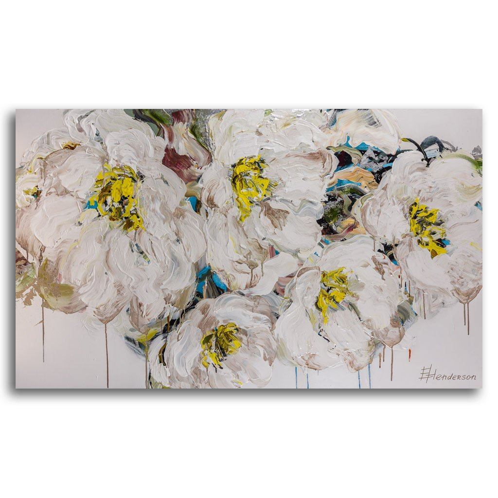 Winter Blooms Series #2 | 36" x 60" Acrylic on Canvas Elena Henderson